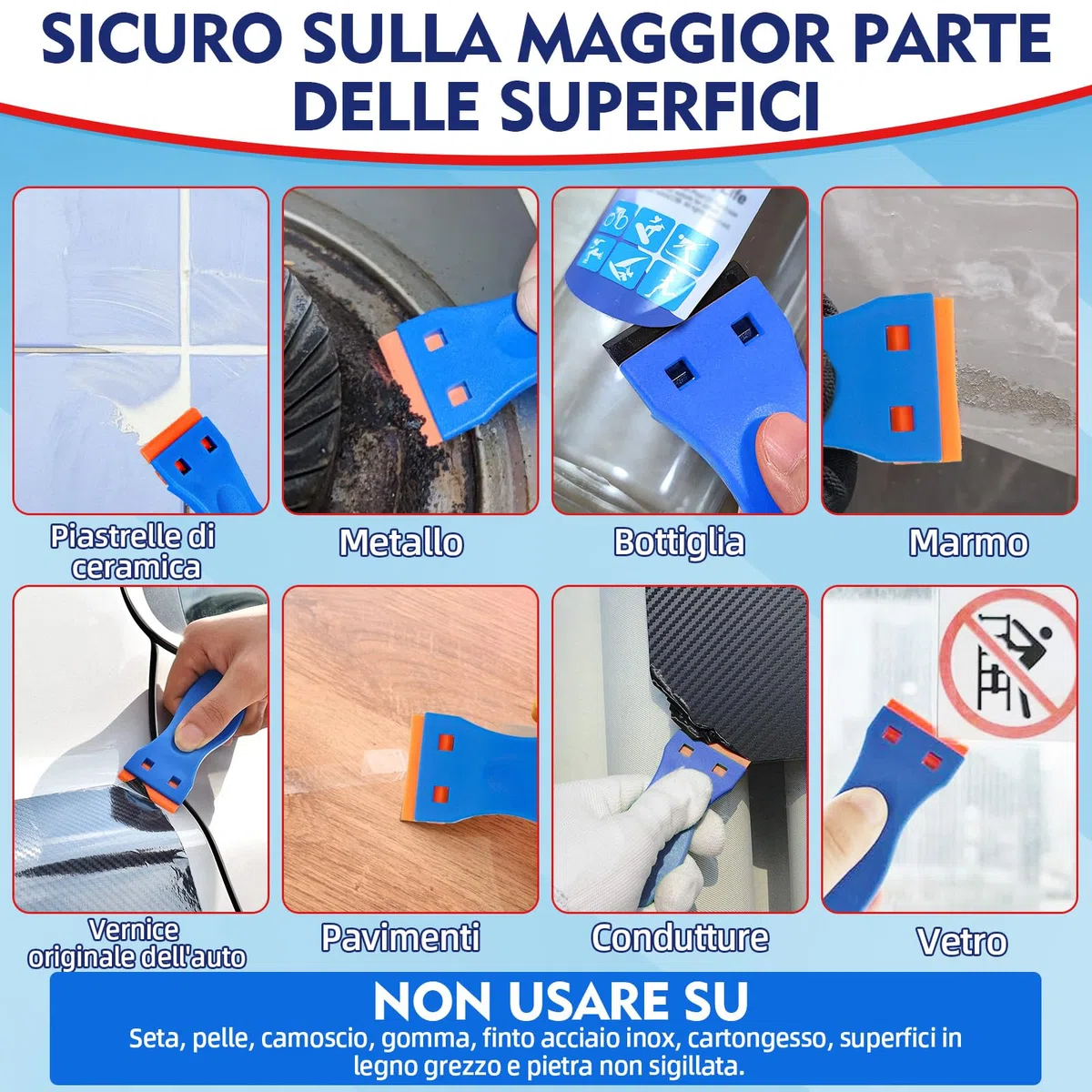 Rimuovi-colla 120 ml, Rimuovi-adesivi con raschietto in plastica, Formula sicura per superfici, Detergente ad azione rapida per etichette, decalcomanie, nastro adesivo, residui e macchie ostinate