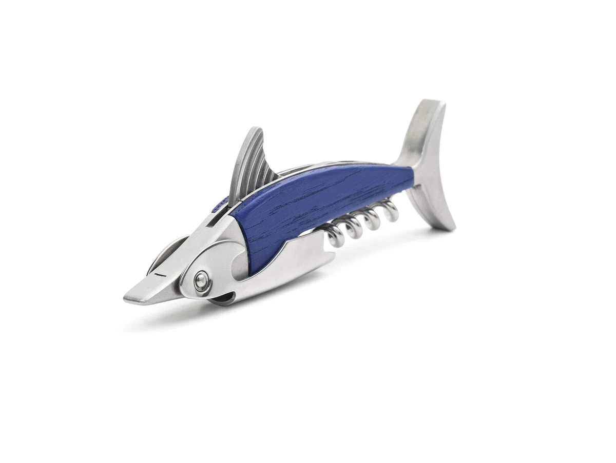 Kikkerland – apribottiglie, in Legno, Blu, 7 x 1,7 x 20,5 cm