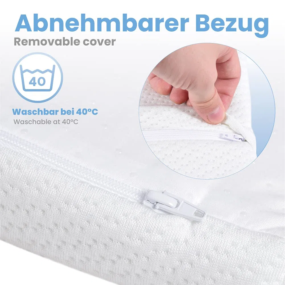 Dailydream Topper lettino per bambini 120x60 cm memory foam, altezza 5 cm, «Edition Kids Standard, Model M », Topper per materasso, divano letto o letto da campeggio, Coprimaterasso confortevole
