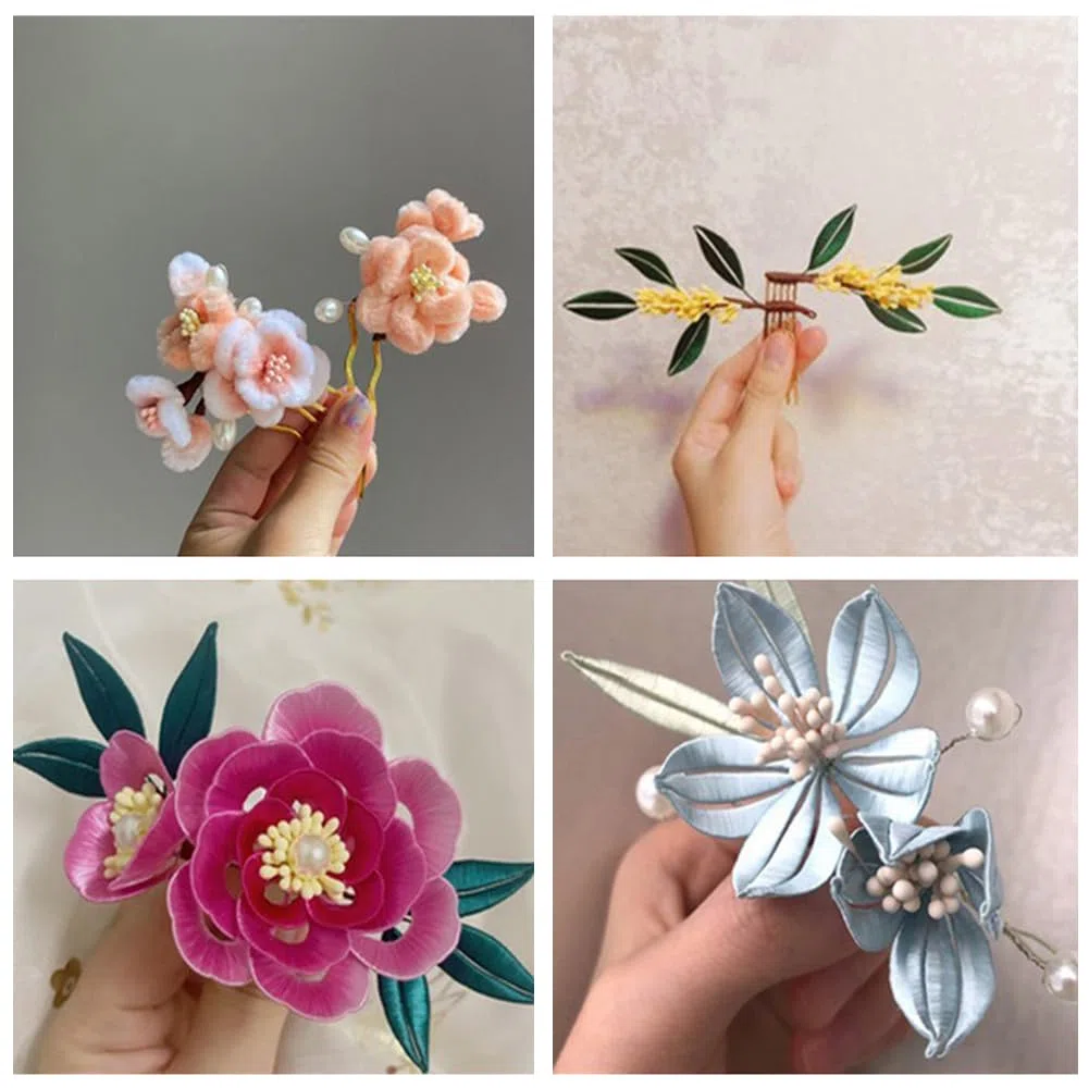 900 stami floreali bianchi, mini teste doppie da 3 mm, stami floreali artificiali, pistillo di perle finte opache per fai da te, creazione floreale, decorazione creativa per matrimoni, Natale, feste