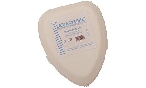 Leina - Maschera di respirazione tascabile, colore: Bianco