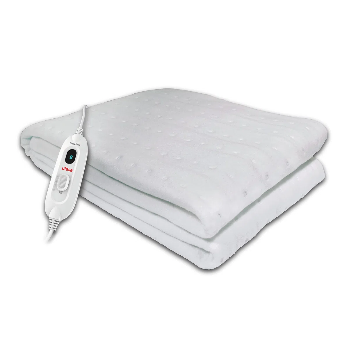 Ufesa Flexy Heat CIE Coperta elettrica Singola, 150x90cm, 60 W, Reversibile, 3 Livelli di Temperatura, Spegnimento Automatico, Lavabile