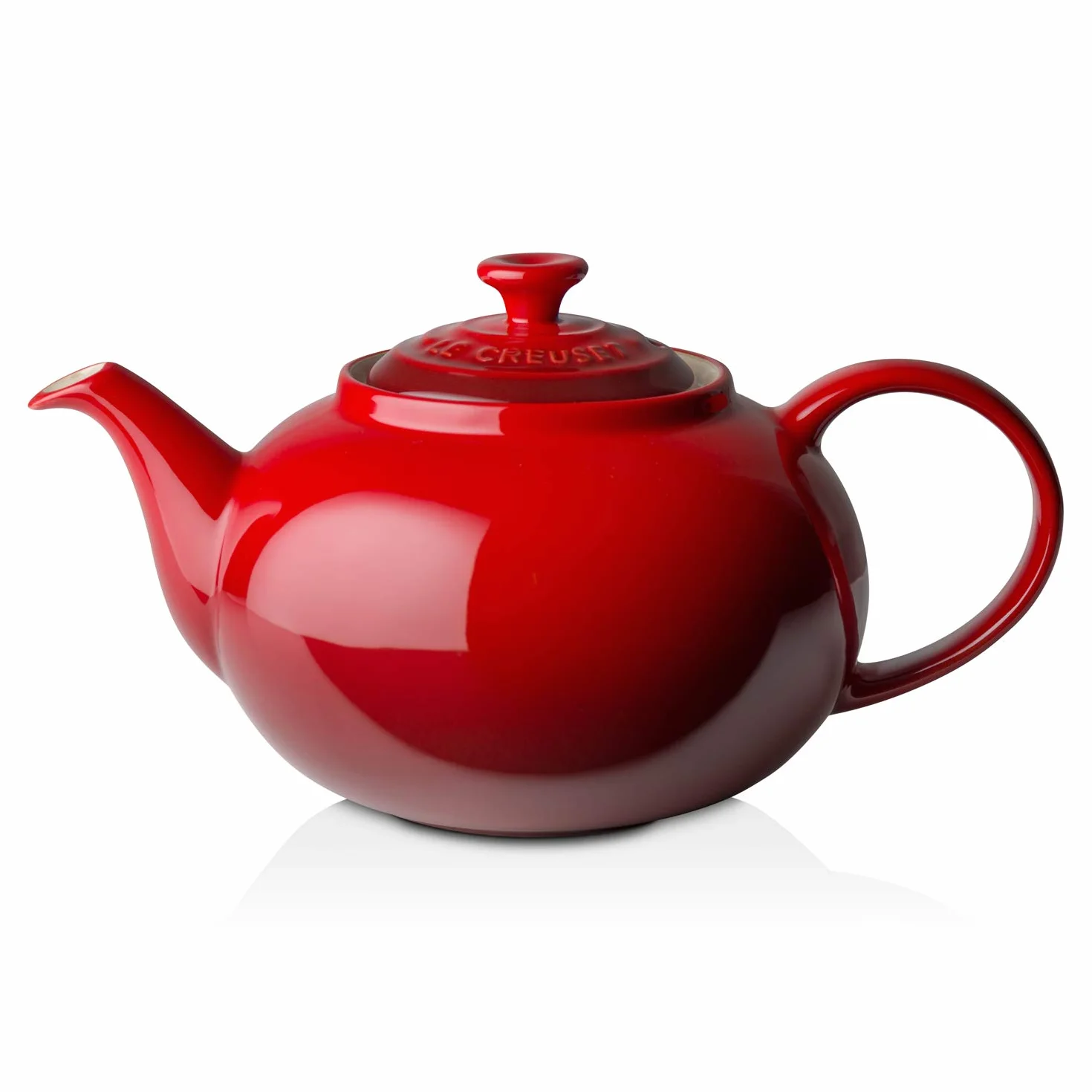 Le Creuset Teiera Classica Rotonda, 1,3 Litri, Gres, Ciliegia