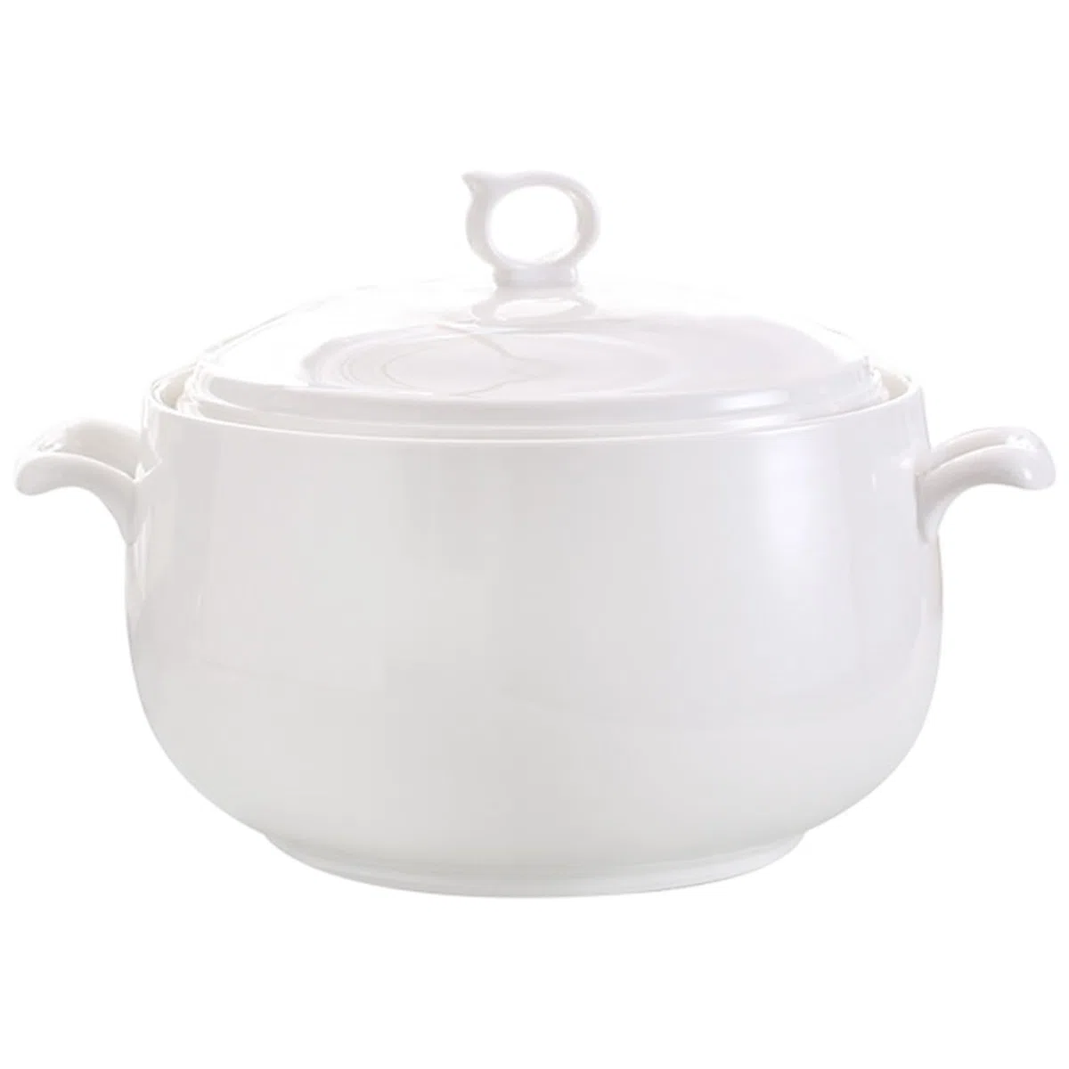 Zuppiera da 3000 ml, ciotole da portata rotonde in ceramica con coperchi, ciotole da zuppa resistenti al calore con manici, adatte al microonde per ristoranti, cucine domestiche