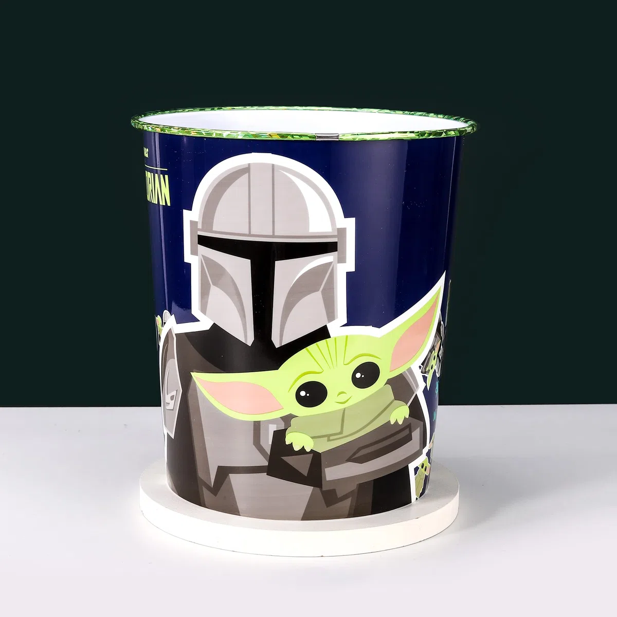 Star Wars Mandalorian - Cestino per rifiuti per bambini, per camera da letto, studio, scrivania, pattumiera