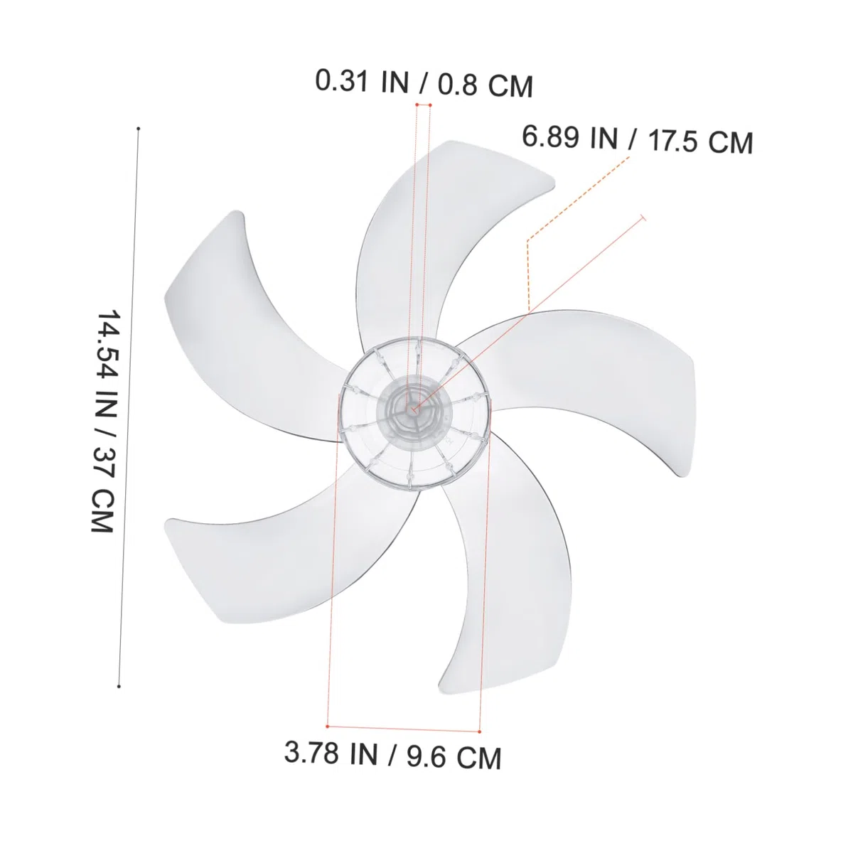 Ciieeo Lame Ricambio per Ventilatori da Pavimento Palette per Ventilatori Piantana Trasparente Materiale As e Resistente Facil Installare e Compatibile