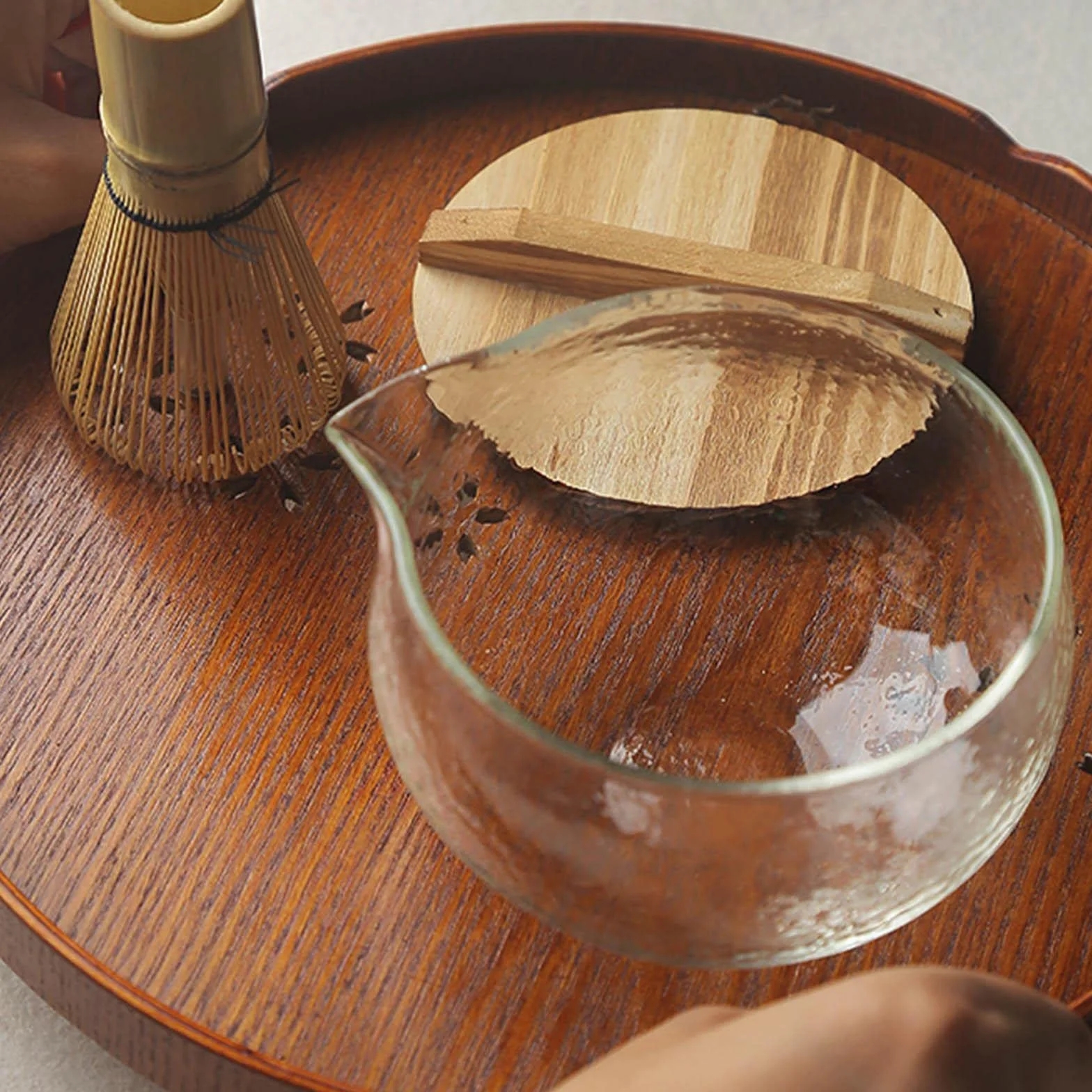 LOVIVER Ciotola Matcha Insalatiera Ciotola Matcha con Beccuccio Whisking Esclusivo Set da tè Giapponese Matcha Vetro Strutturato