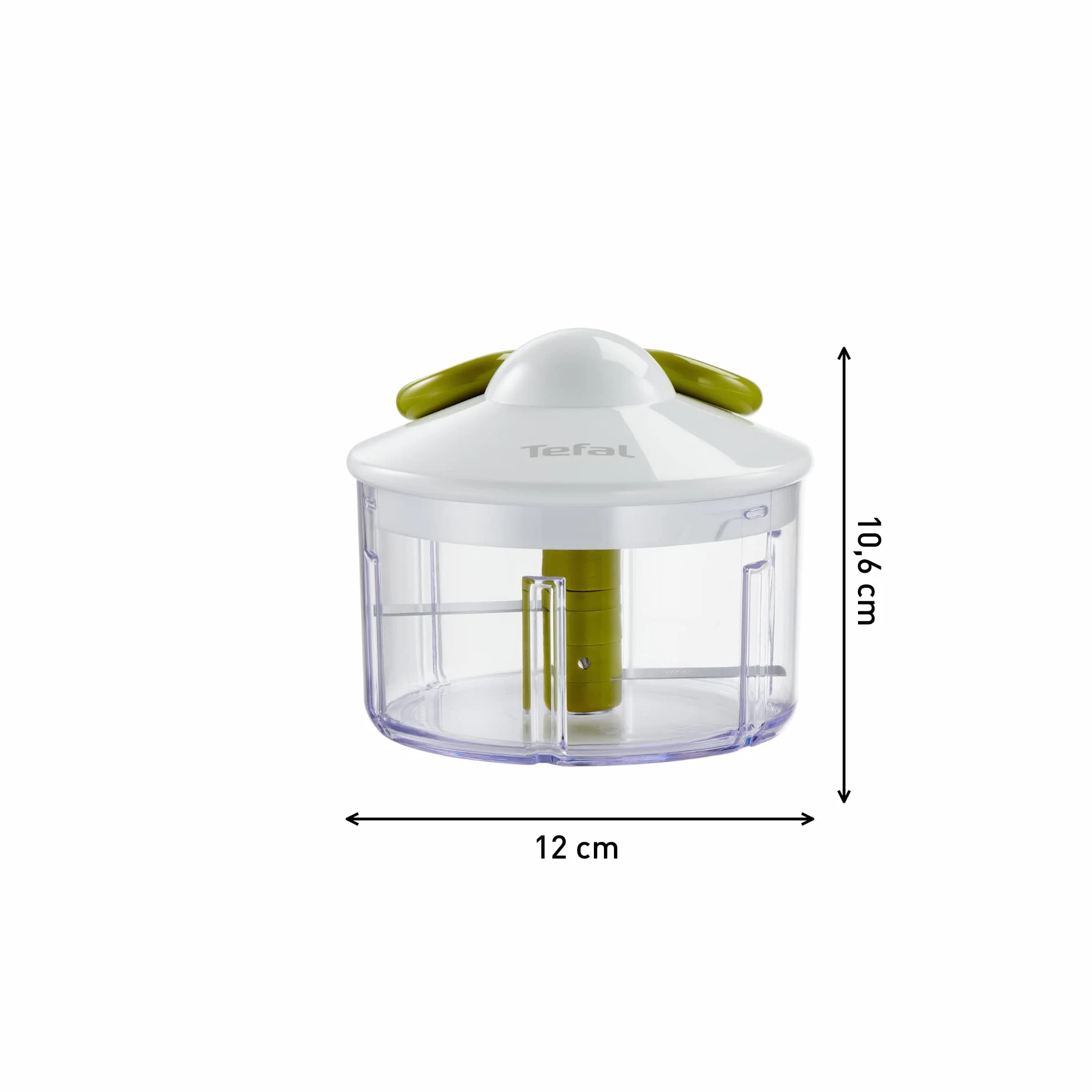 Tefal, K13304, tritatutto da 5 secondi, non necessita di corrente, capacità: 500 ml, tritatutto multiuso per verdure, frutta, cipolle, noci, aglio, alimenti per bambini, bianco/verde