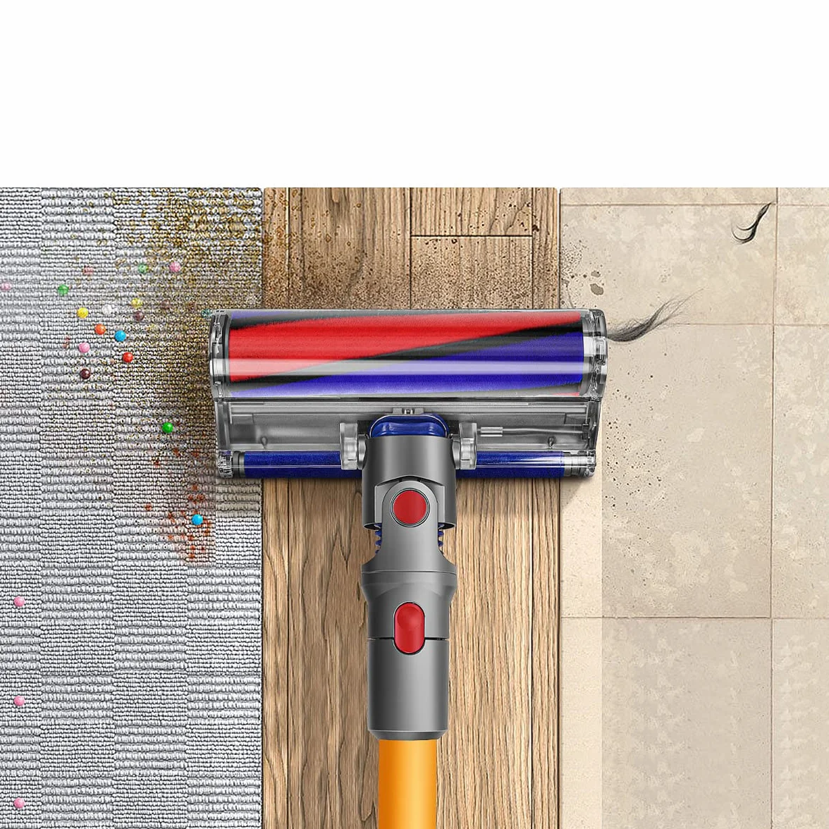 Spazzola Morbida a Rullo per Dyson V11 V10 V8 V7 Aspirapolvere, Ottimo per Pavimenti duri