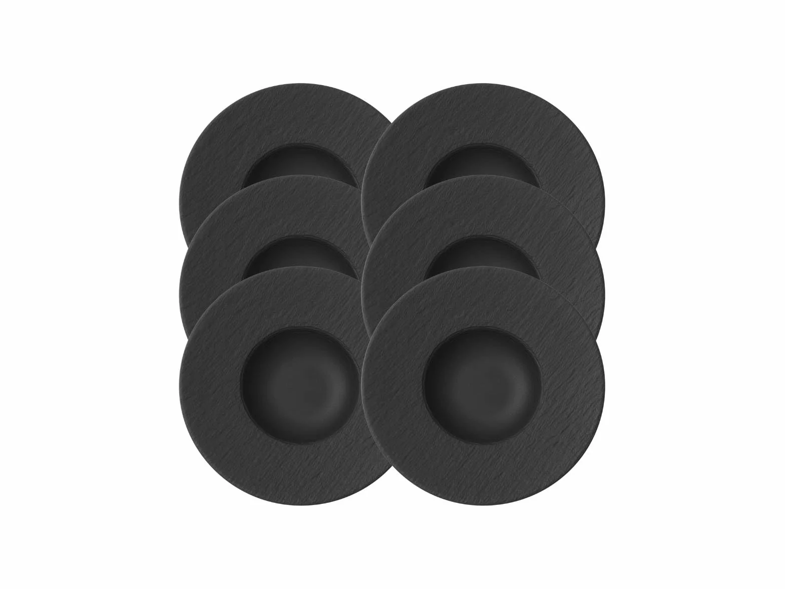 Villeroy & Boch - Manufacture Rock piatto da pasta, 6 piatti, porcellana Premium, lavabili in lavastoviglie, utilizzabili nel microonde