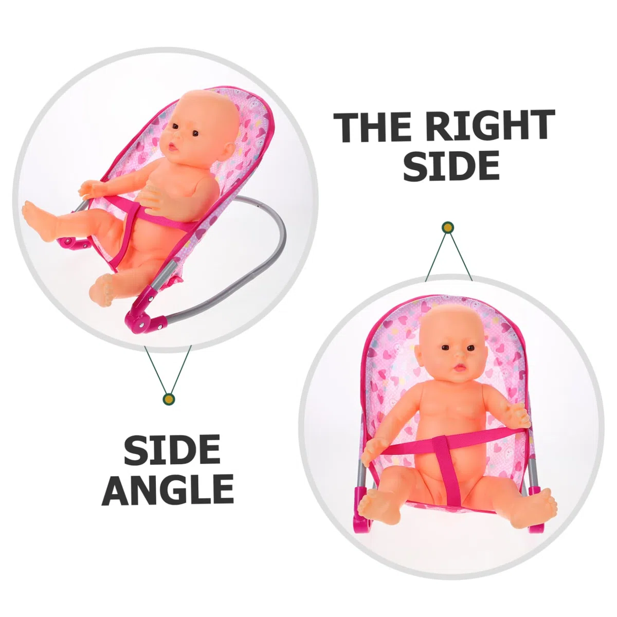 Sedia Dondolo Per Bambole Doll Con Movimento Oscillante Design Accattivante e Misura Adatta Per Giochi Di Ruolo Bambina Accessorio Morbido e Sicuro Per Bambole