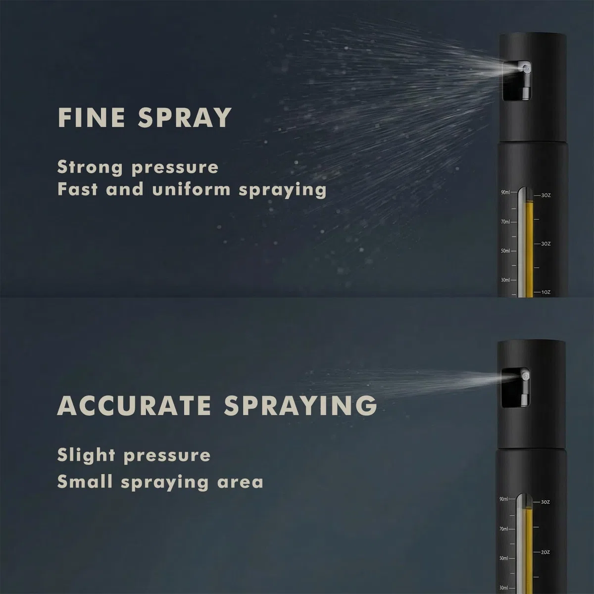 Nebulizzatore per Olio in Acciaio Inox con Protezione UV – Per una Cucina Sana Spruzzatore pratico per un dosaggio preciso | Ideale per friggitrice ad aria (Airfryer), barbecue e insalate.