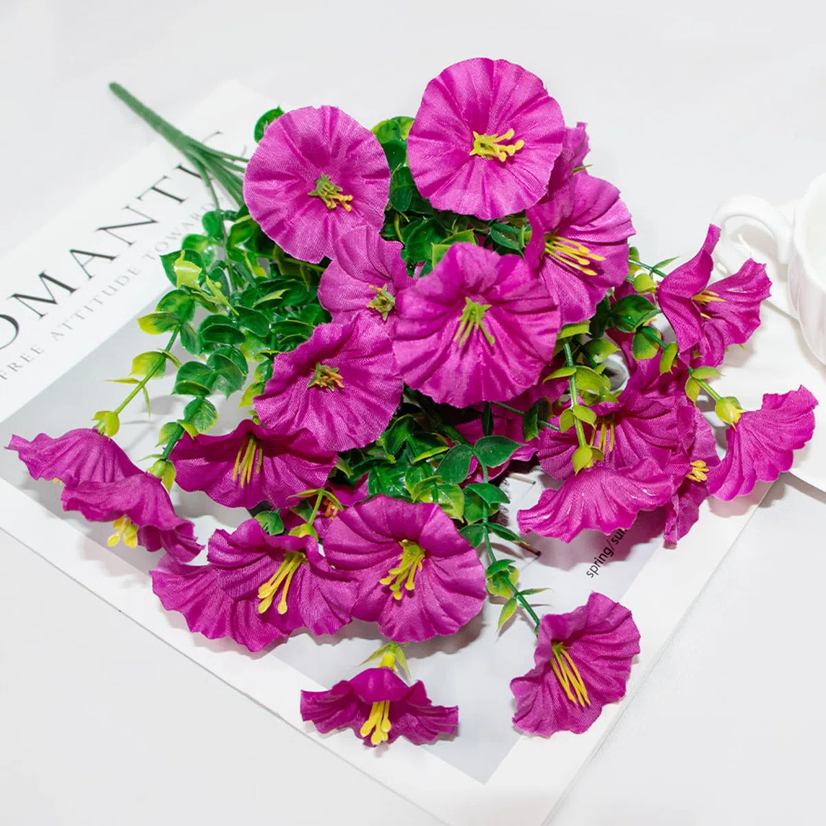 Fiori Finti Fiori Artificiali6 Fasci Di Fiori Artificiali Per Esterni, Piante da Balcone Artificiali, Resistenti Ai Raggi UV, Per Vasi da Balcone, Per Interni Ed Esterni