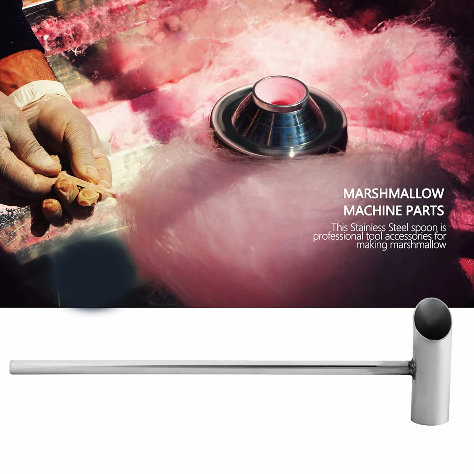 Cucchiaio Dosatore Zucchero Filato Macchina Vivo 29Cm Cucchiaio Zucchero Acciaio Inossidabile Sicuro Cucchiaio Marshmallow Cucchiai Ricambi Macchina