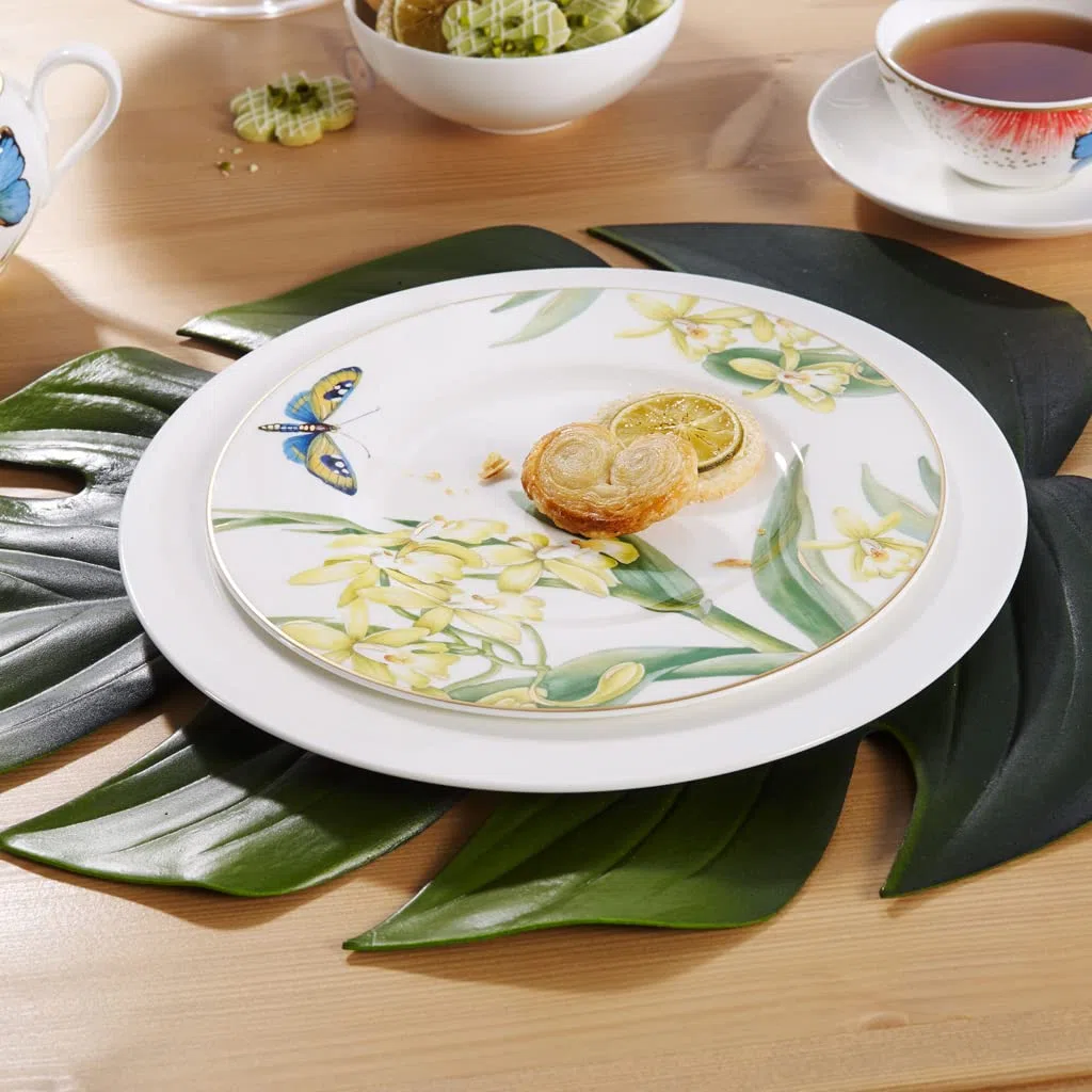 Villeroy & Boch Amazonia Anmut Piatto Dessert, 22 cm, Porcellana Bone China, Multicolore, 22.5x22.6x7.6000000000000005 cm