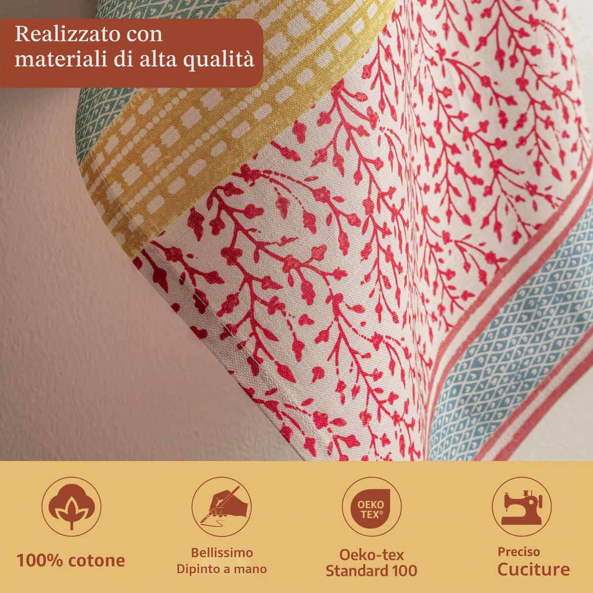 Maison d' Hermine Marquise 100% cotone Set di 3 strofinacci da cucina multiuso morbidi e assorbenti, strofinacci da bar, primavera/estate (50 cm x 70 cm)