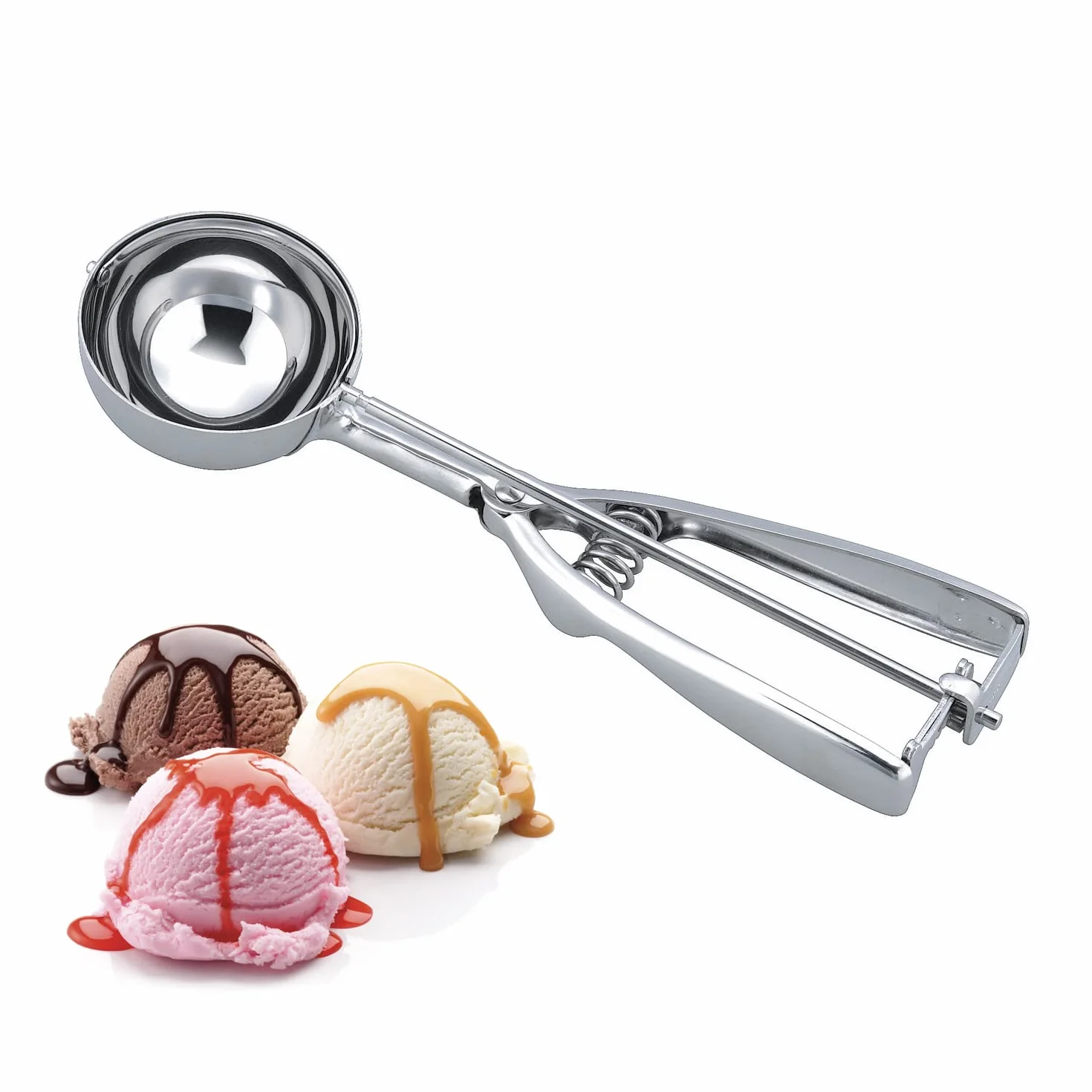 Tescoma Presto Porzionatore Meccanico per Gelato, Acciaio Inossidabile, 5 cm