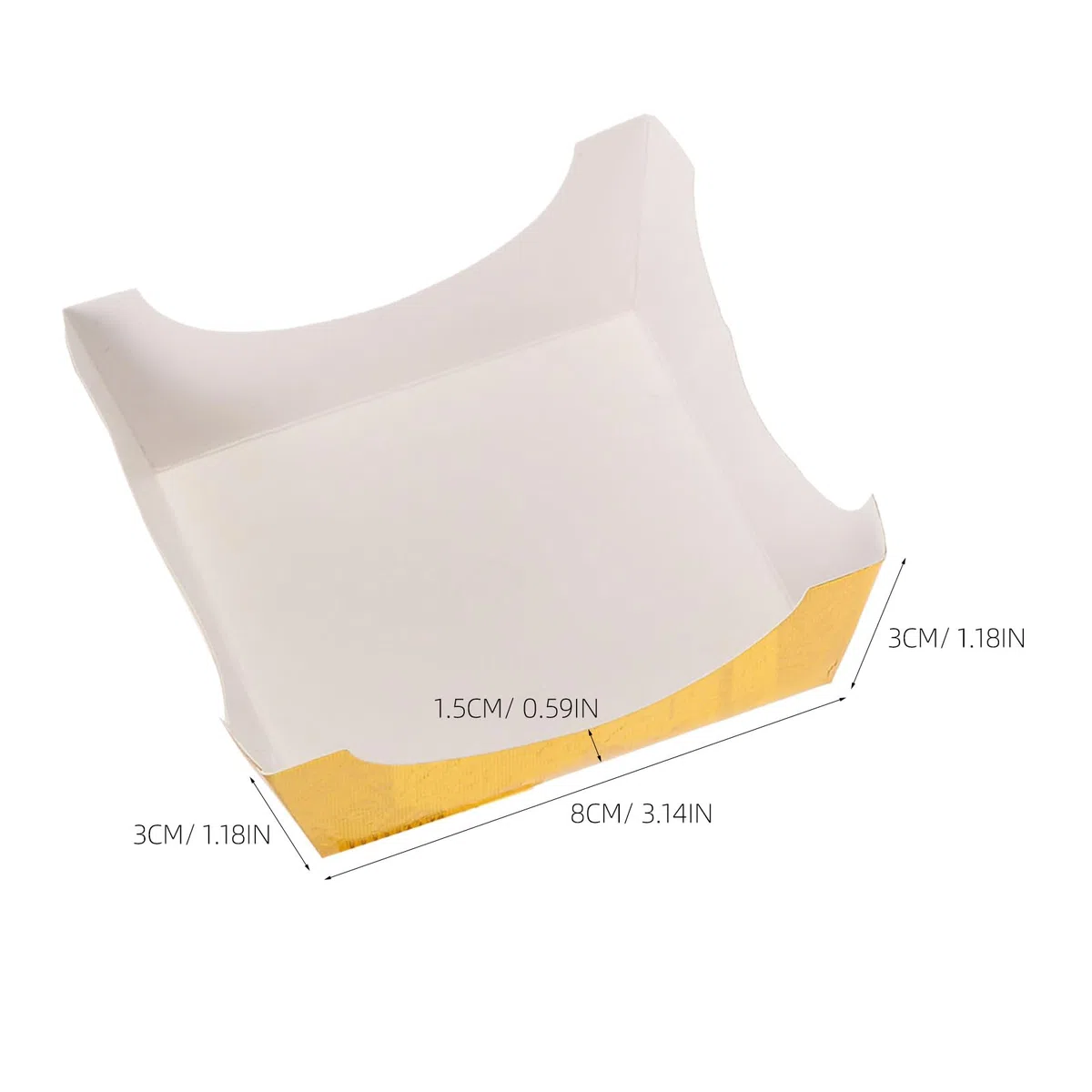 100 Pirottini Quadrati per Torte in Carta Oro, 100 Pezzi Resistente ad Alte Temperature e Non Deformabile, per Muffin, Cupcake e Feste