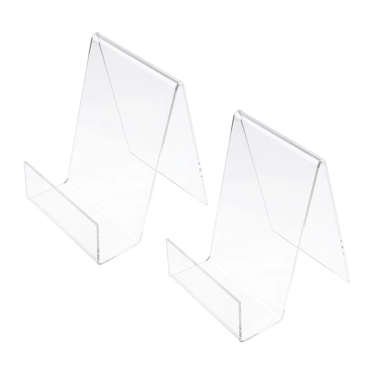 Espositore Elegante e Funzionale in Trasparente Acrilico 2 Pezzi Libri per Design Verticale Porta Tablet Cellulare Ufficio e Casa