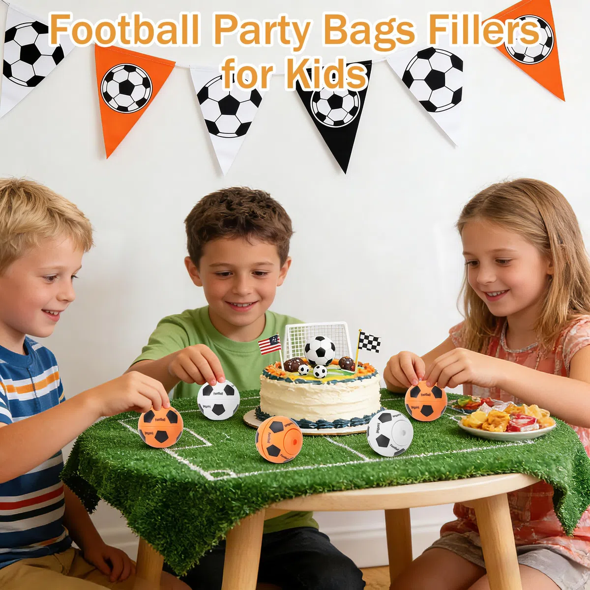 16 Pezzi Portachiavi Calcio Mondiali, Portachiavi Calcio Girevole Staccabile con Tema Mondiale, Giocattoli Antistress per Borse Regalo per Bambini e Bambine, Mini Giocattoli per Premietti e Ricordini