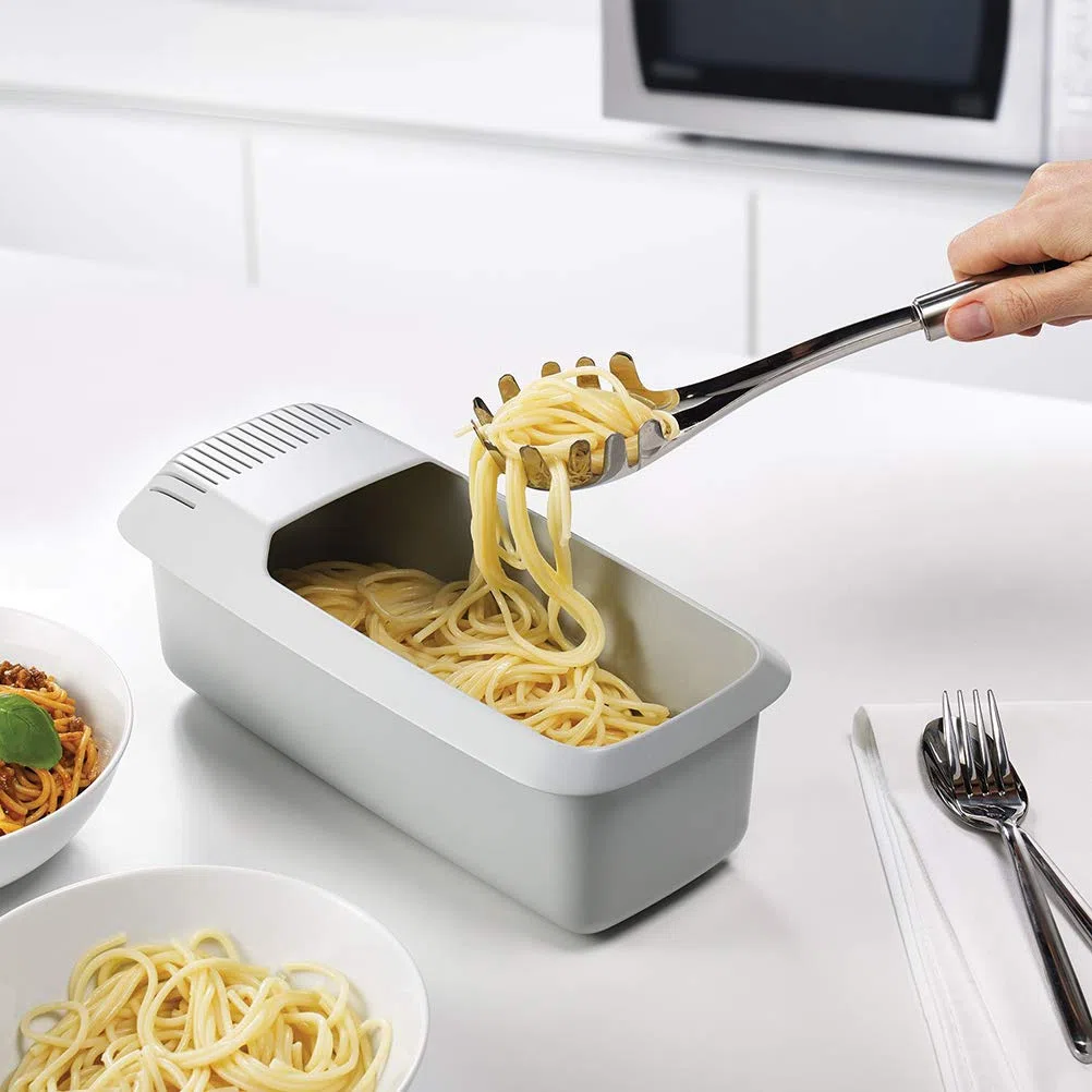 Cuoci Pasta per Microonde con Colino, Cuoci Pasta Ramen Resistente al Calore, Cottura Facile e Veloce della Pasta Macchina per Pasta Antiaderente Pentola a Vapore