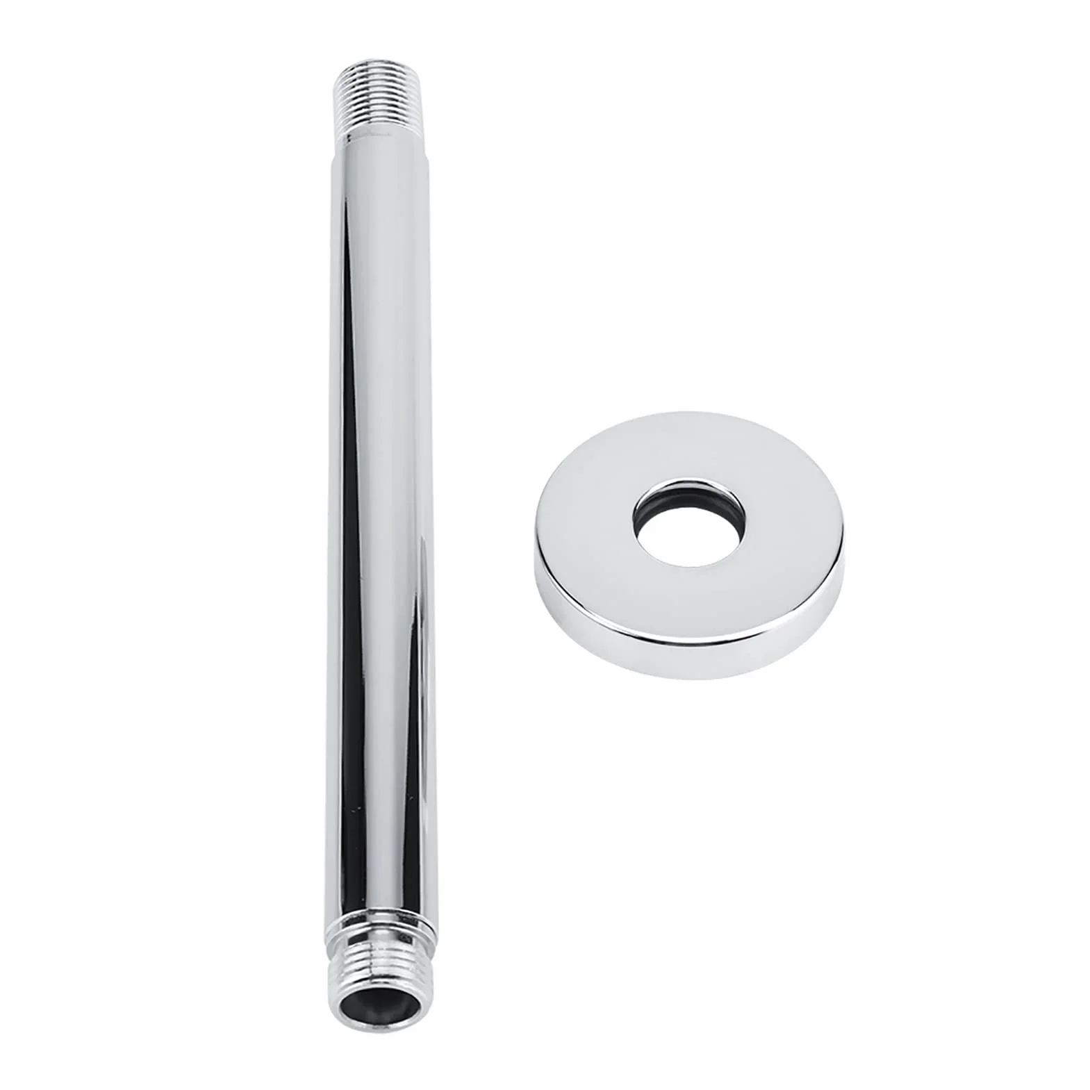 Braccio doccia a parete, braccio doccia in acciaio inox, braccio doccia rotondo in acciaio inox, supporto da parete per soffione doccia a soffitto bagno (8