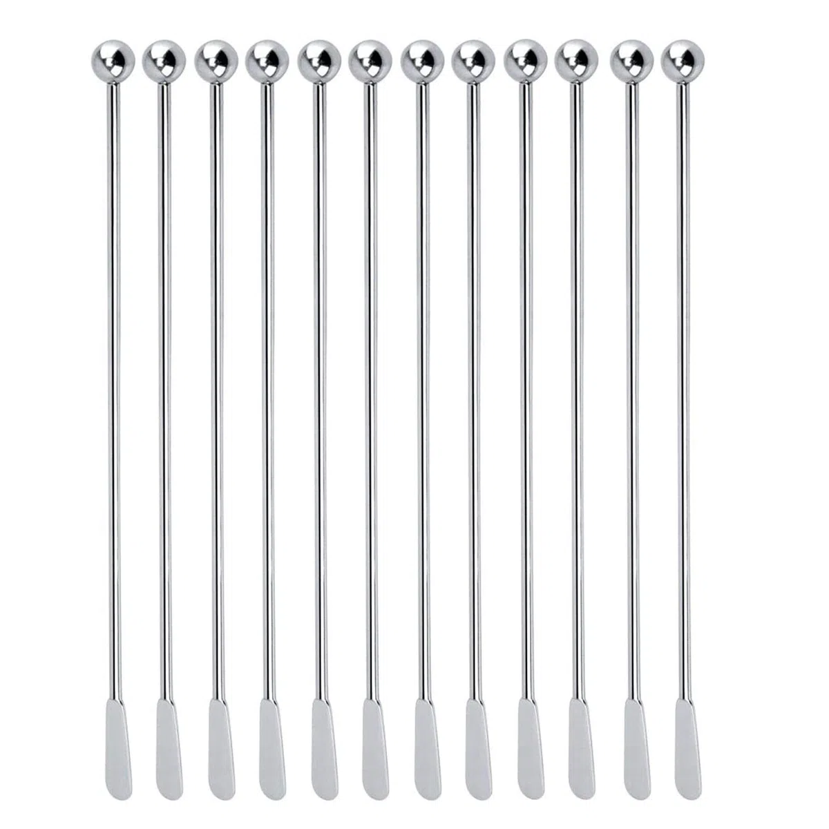 12 pezzi Tilletta Cocktail Piccoli Agitatori Swizzle Pagaie Cocktail Swizzle Sticks Cocktail Cucchiaio Agitatori Stirrers per mescolare bar da caffè martinis party piccoli snack Ghiacciato, Caffè