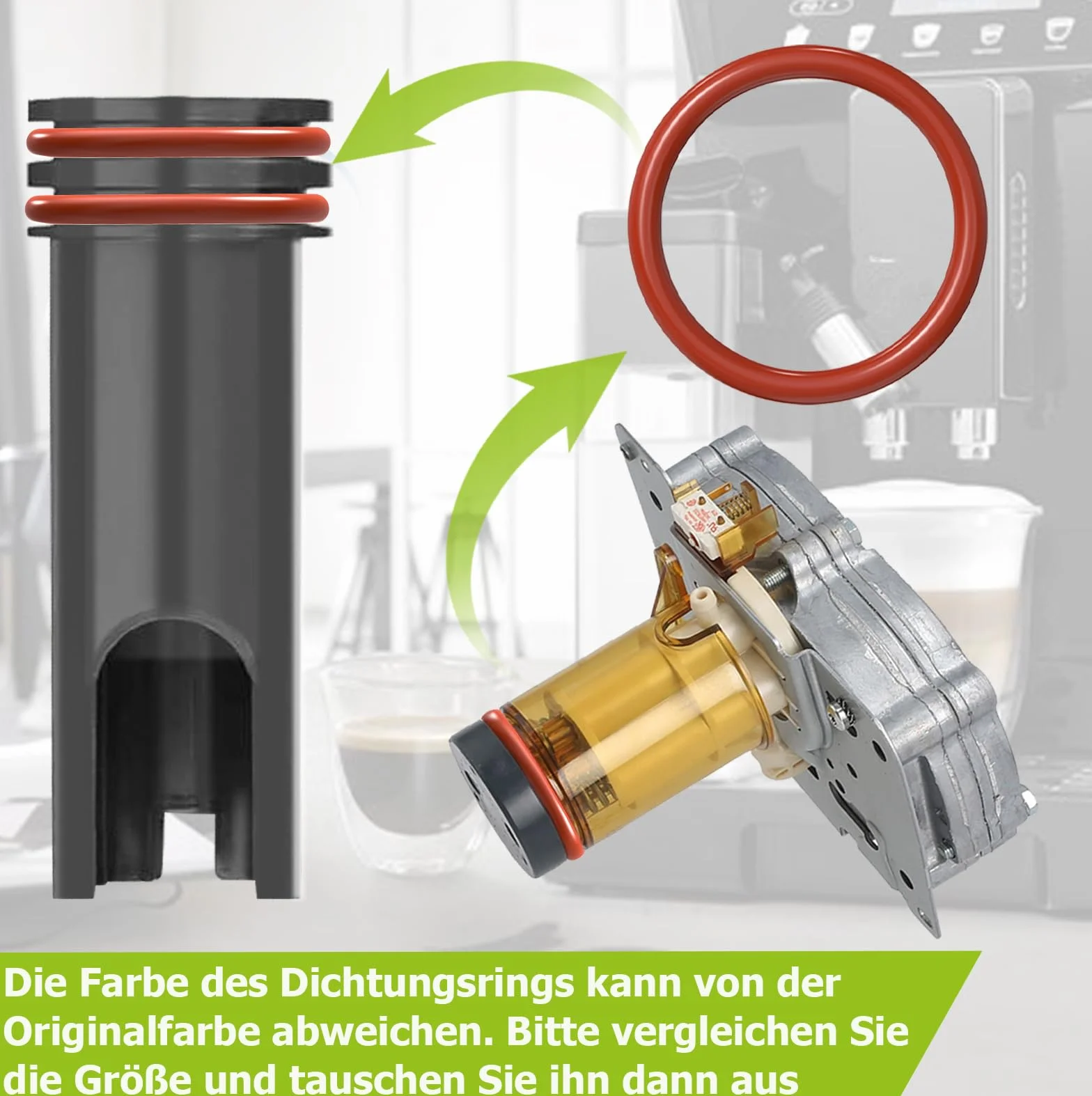 Ancable Set di 40 guarnizioni O-ring con spazzole per la pulizia, kit di manutenzione, anello di tenuta compatibile con macchine da caffè automatiche DeLonghi ESAM/ECAM/ETAM, per unità di erogazione