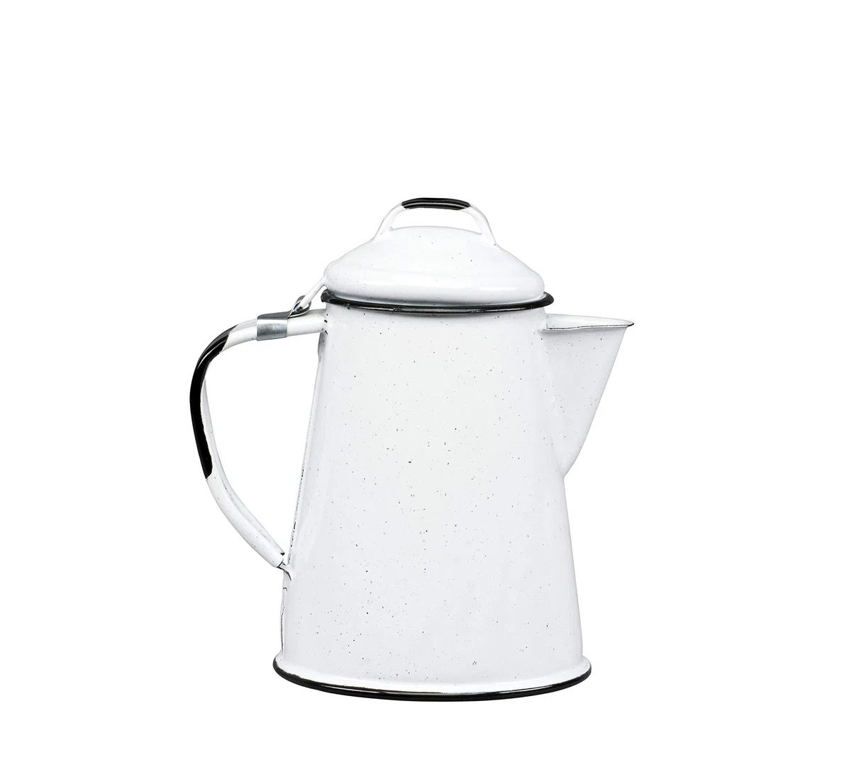 CINSA-315599 - Teiera in acciaio smaltato, 2 tazze, colore: Bianco
