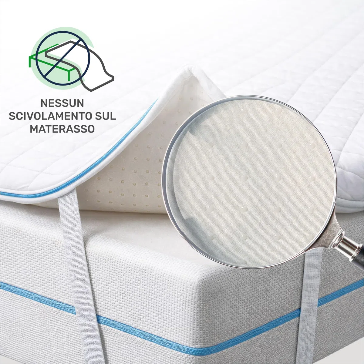Coprimaterasso Dailydream 160 x 200 cm | Schiuma a memoria di forma | 5 cm di spessore | Edizione Pure, modello M | ergonomico per materassi scomodi, reti imbottite e letti aggiuntivi