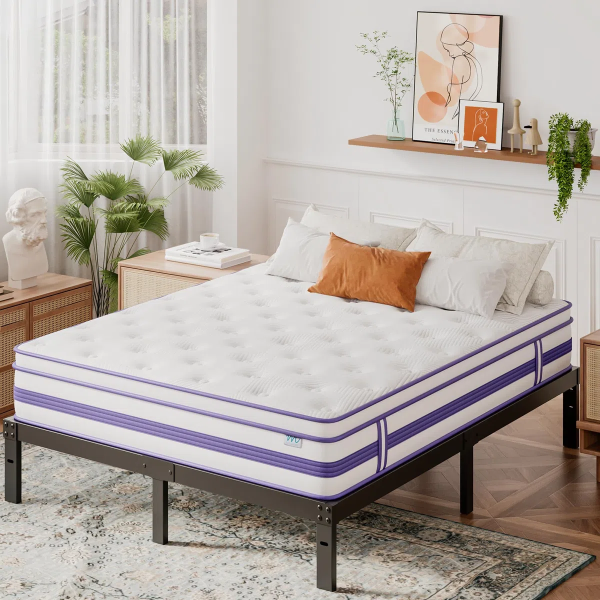 Materasso 120x200 cm, Altezza 30 cm Media Fermezza, Memory Foam Gel e Molle Insacchettate, Certificato Oeko-TEX, Traspirante Antipressione, Consegna in Scatola