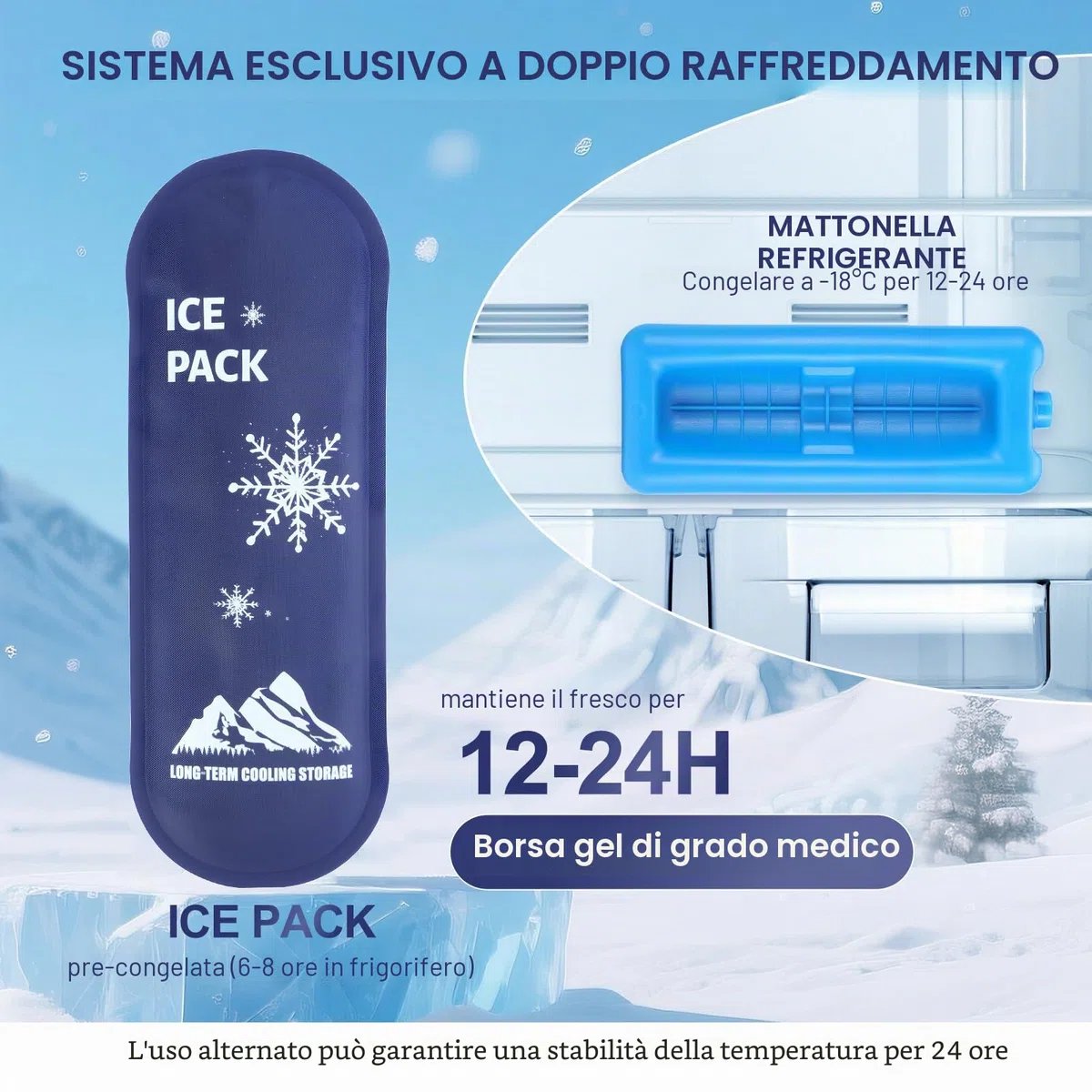 Borsa Termica per Insulina da Viaggio, Portatile per Farmaci Diabetici, Organizer per Farmaci Refrigerati con Impacchi di ghiaccio e mattoni di ghiaccio,Borsa Termica Medicinali
