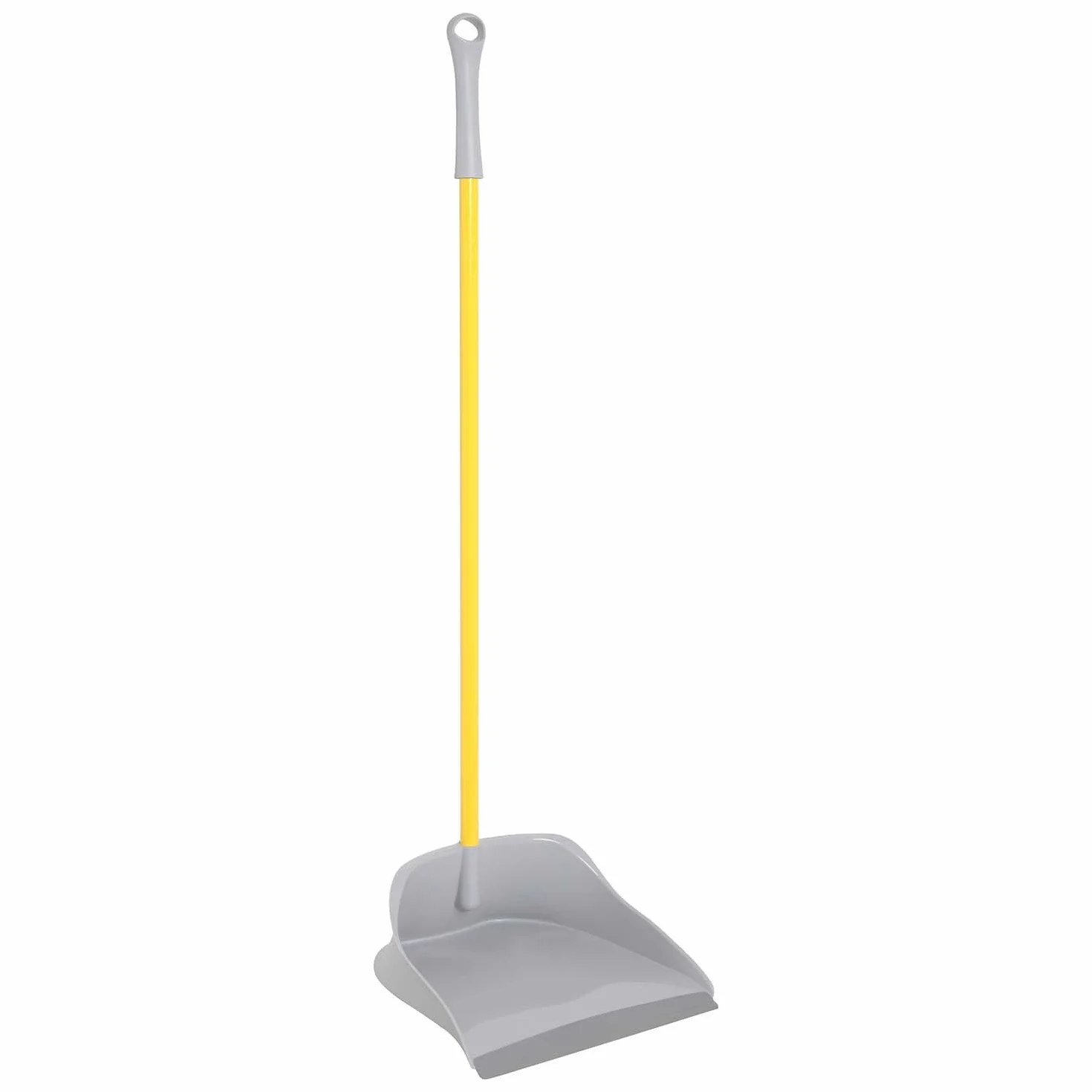 Apex Paletta Raccolta Polvere con Manico in Metallo e Baffo in Gomma – Modello Duck – Alzaimmondizia Professionale con Piedino Ferma-Paletta – 27x27x84 cm