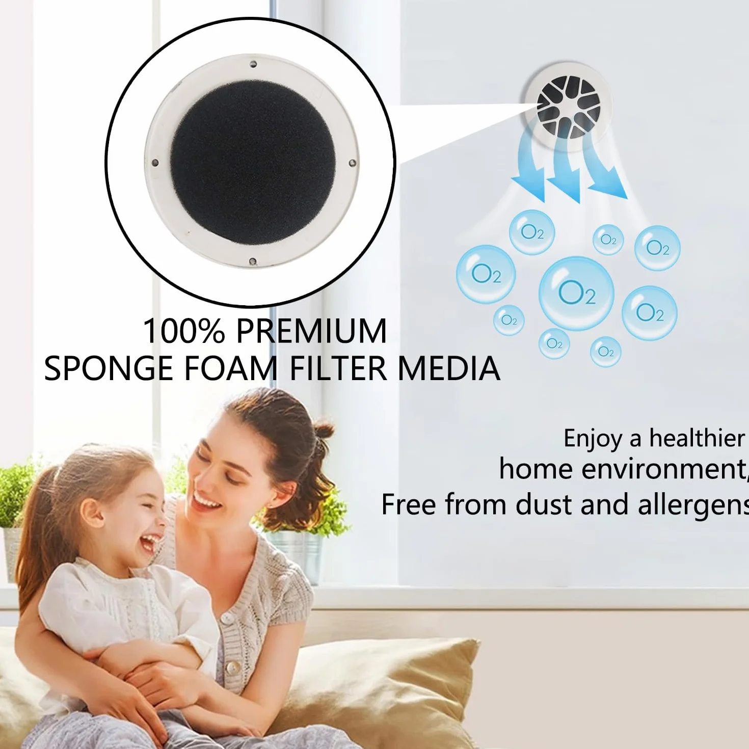 Filtro Aria per Pluggit EV100/EV200/EV500/REV150 Filtro di Ricambio per Sistema di Ventilazione Aspirapolvere Ventilazione G3 Ø140mm 12pz (12)