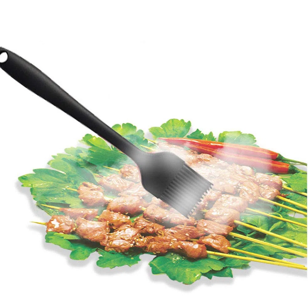 Set spatole in silicone - Spatola in gomma nera antiaderente 6 pezzi con anima in acciaio inossidabile - Set di utensili da cucina per spatole resistenti al calore per cottura