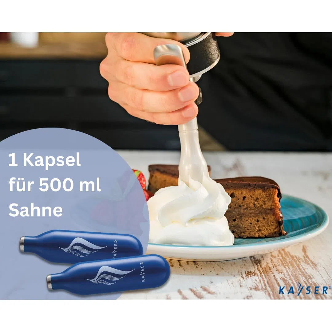 KAYSER K2227001 KAYSER-50 capsule per crema da 500 ml in acciaio riciclabile al 100% Made in EU per applicazioni fredde e calde
