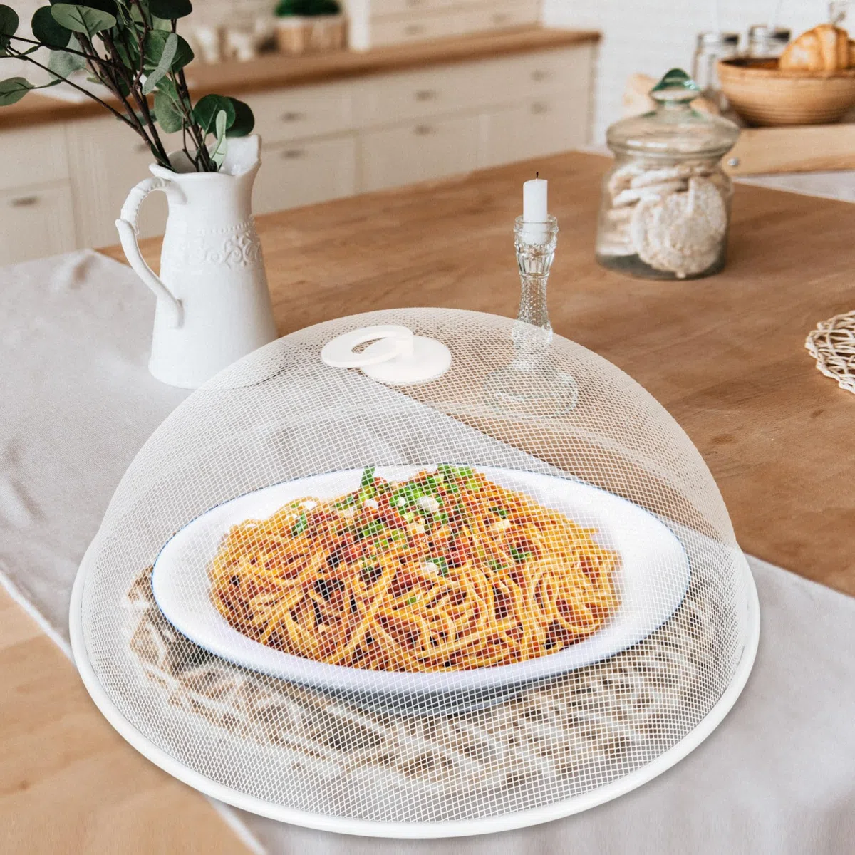 Copertura Alimentare in Rete Antimosche Leggera e Traspirante Coperchio Proteggi Cibo Rotondo con Gancio per Cucina Picnic e Outdoor Protezione Effettiva per Frutta e Piatti Vari