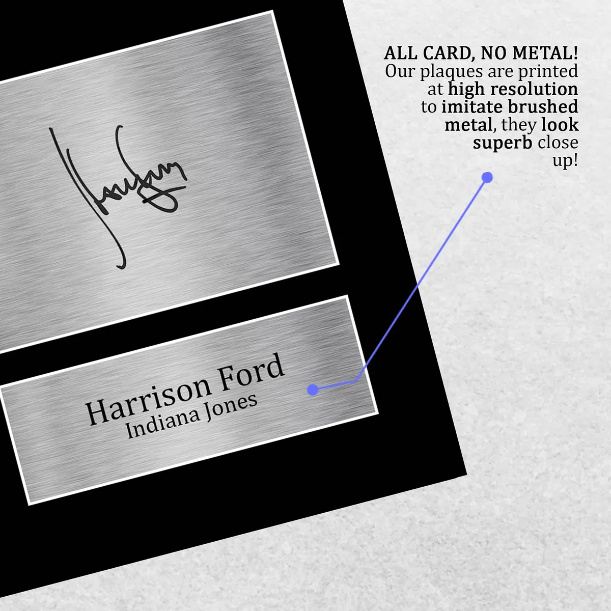 HWC Trading A4 Harrison Ford Indiana Jones Regali Stampati Autografo Firmato Immagine Per Gli Appassionati Di Memorabilia Di Film - A4 Incorniciato