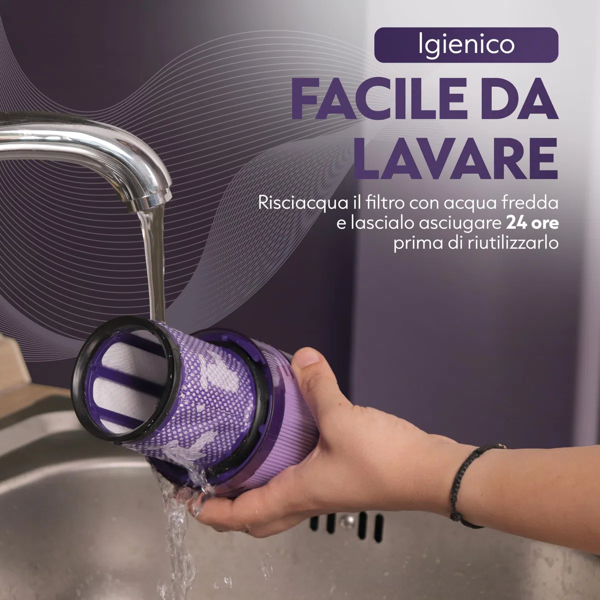 Filtro compatibile con Dyson V12 Slim/Detect – Set 2 Pezzi HEPA Lavabili e Riutilizzabili ad Alta Efficienza