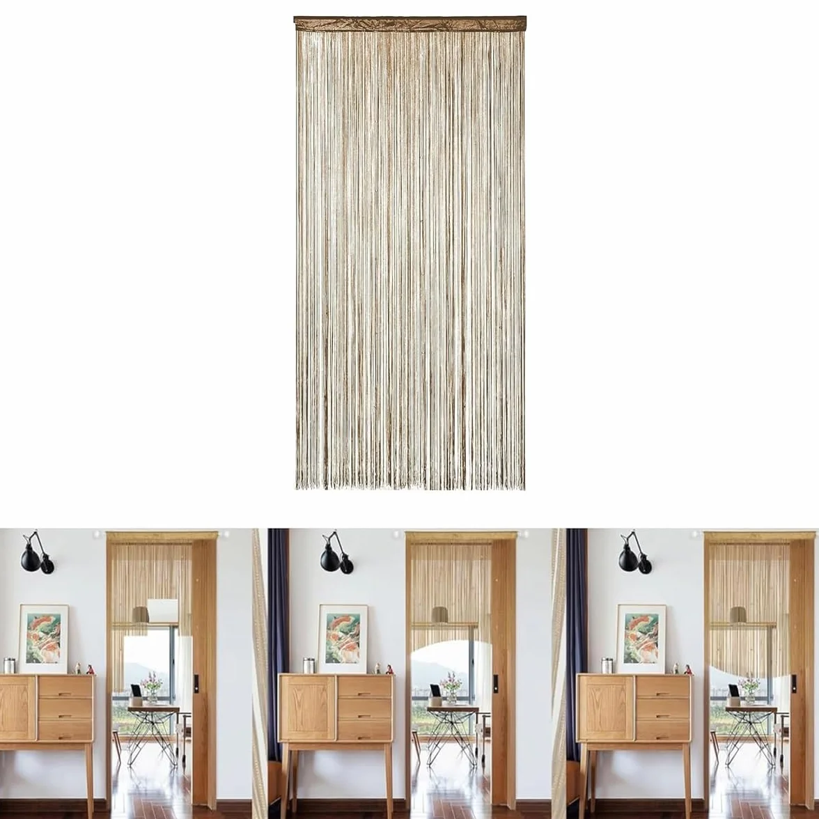 Tenda anti-mosche, portafinestra, 200 x 100 cm, tenda a fili, come divisorio o decorazione per ambienti, tende decorative con nappe glitterate per porte e finestre
