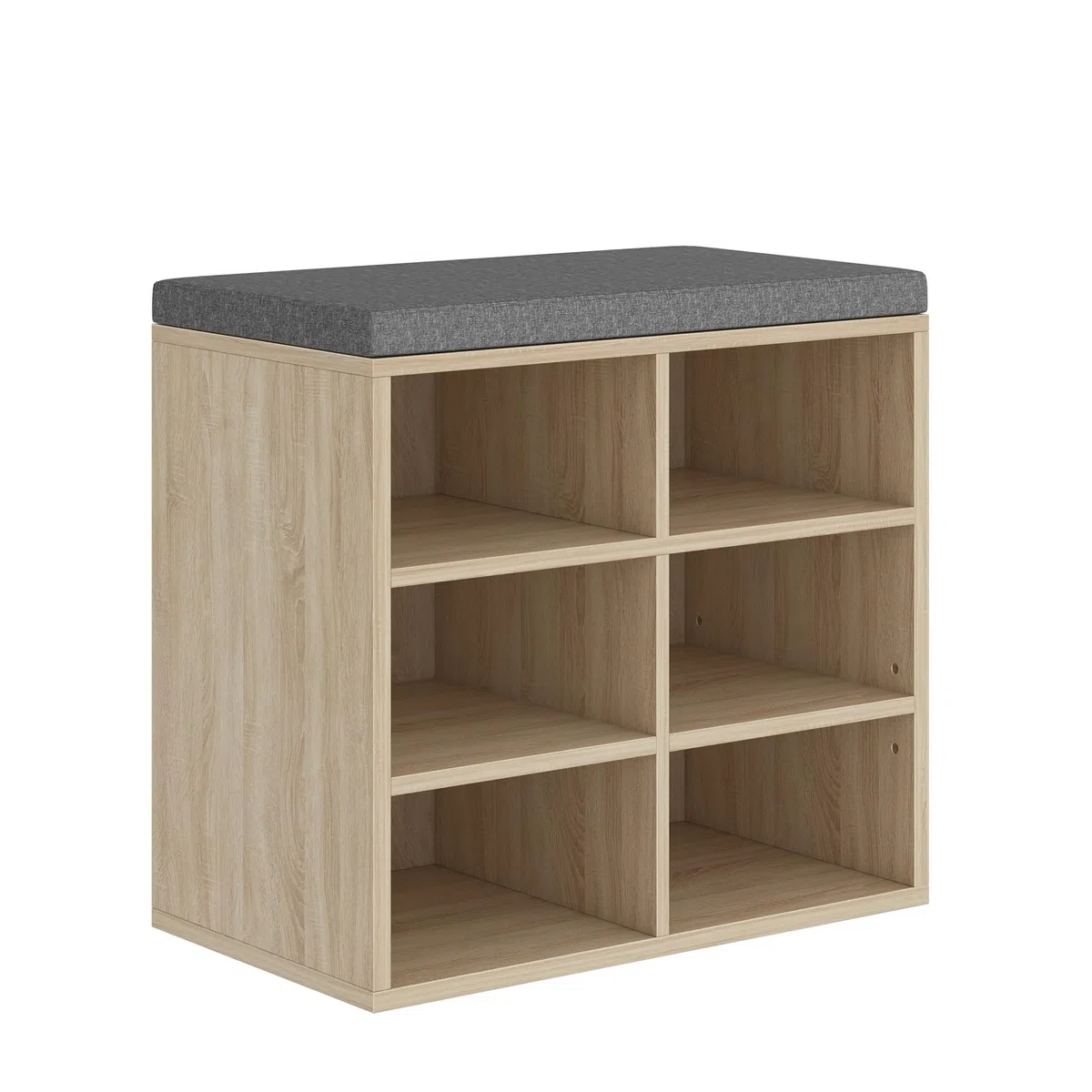 Hzuaneri Panca Scarpiera, Scaffale Portascarpe a 6 Scomparti, Panca Portascarpe Regolabile, Panche contenitore per Ingresso, Corridoio, Soggiorno, Camera da letto, Avorio chiaro SB09916GY