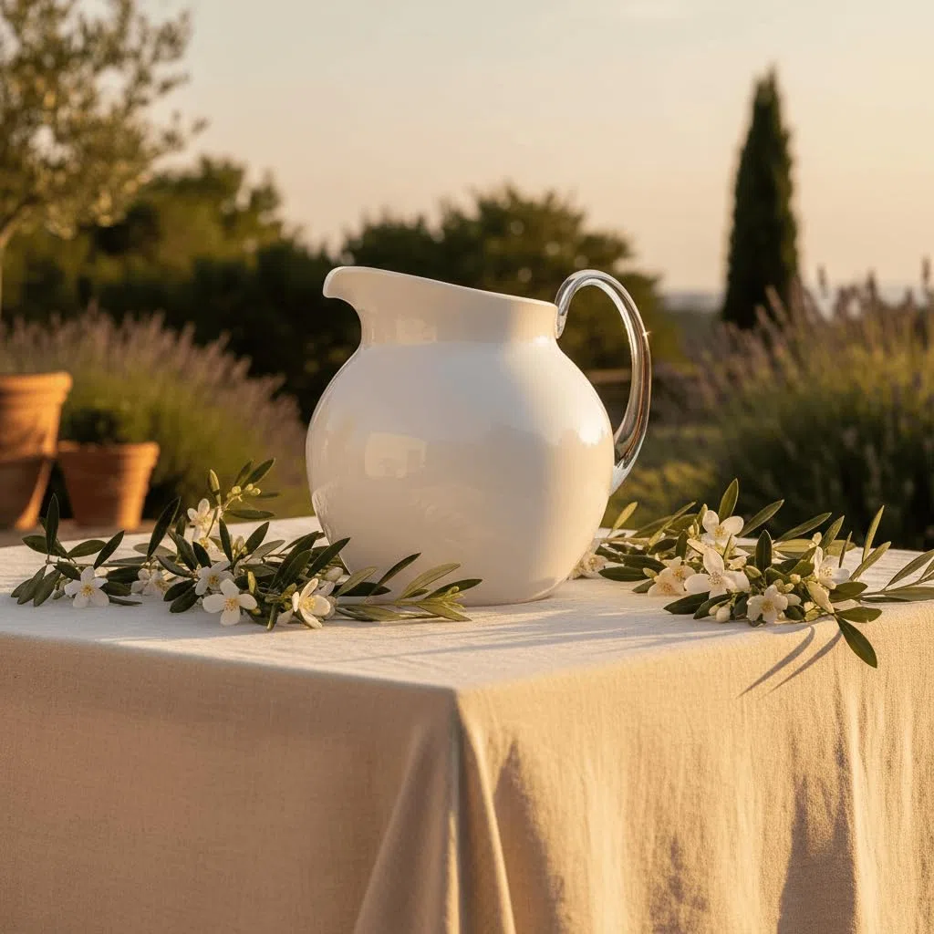 Marioluca Giusti Brocca Pallina Smalto Bianco