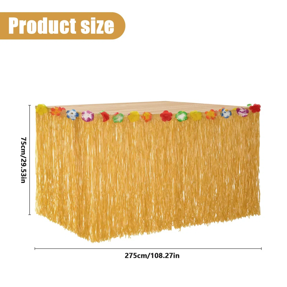 Gonne da Tavola Hawaiane, Gonna da Tavola Hawaiana Luau, per la Decorazione Tropicale della Festa Hawaiana Deco per Adulti, Decorazione da Tavola della Festa Aloha (ZQ-4)