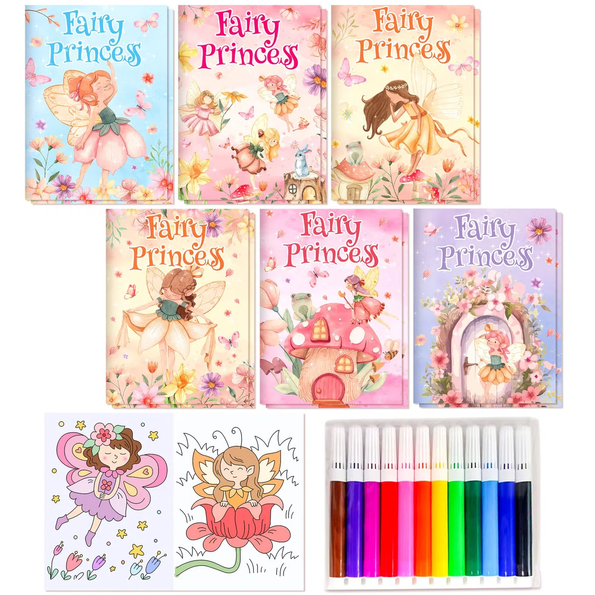 12 mini libri da colorare e piccoli libri attività come regalini festa regali farfalla compleanno accessori rosa
