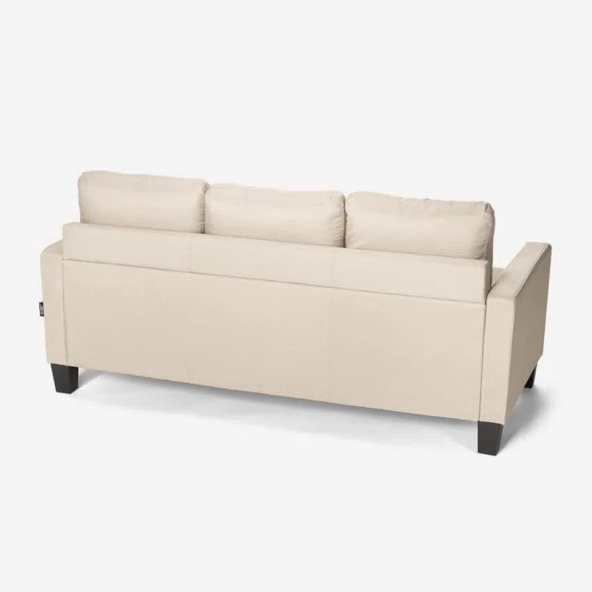 Produce Shop Divano Moderno angolare 3 posti Pouf 2 Cuscini Soggiorno Remissus - Beige