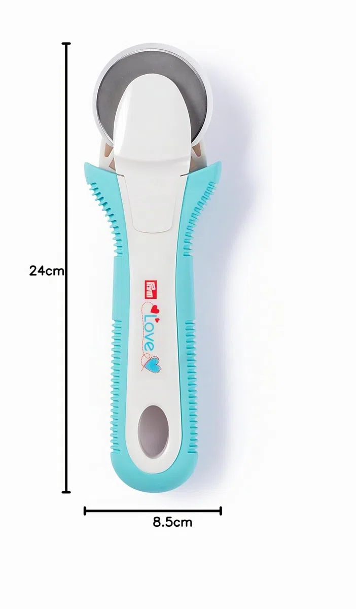 Prym Love taglierina rotativa, azzurro/bianco, 45 mm