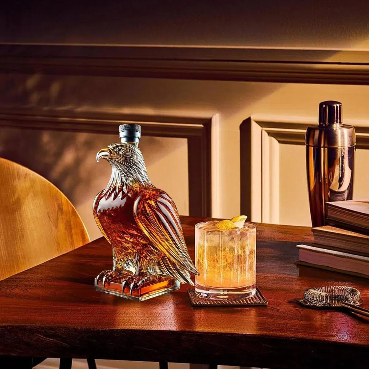 Bottiglia per whisky | decanter per whisky a forma di aquila, pezzo da collezione originale come idea regalo per bar, casa, matrimonio, festa del papà, accessorio per la casa