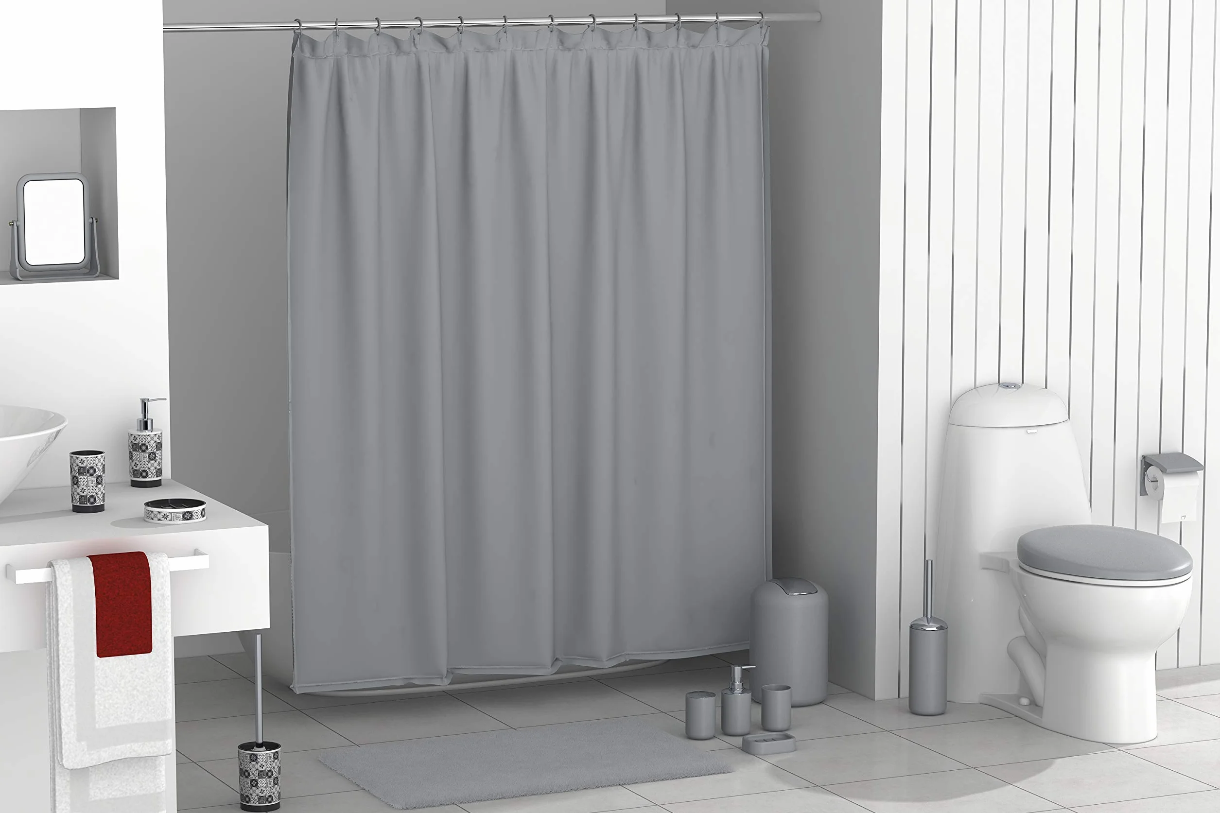 Pattumiera Bagno Basculante 3L Polipropilene Grigio