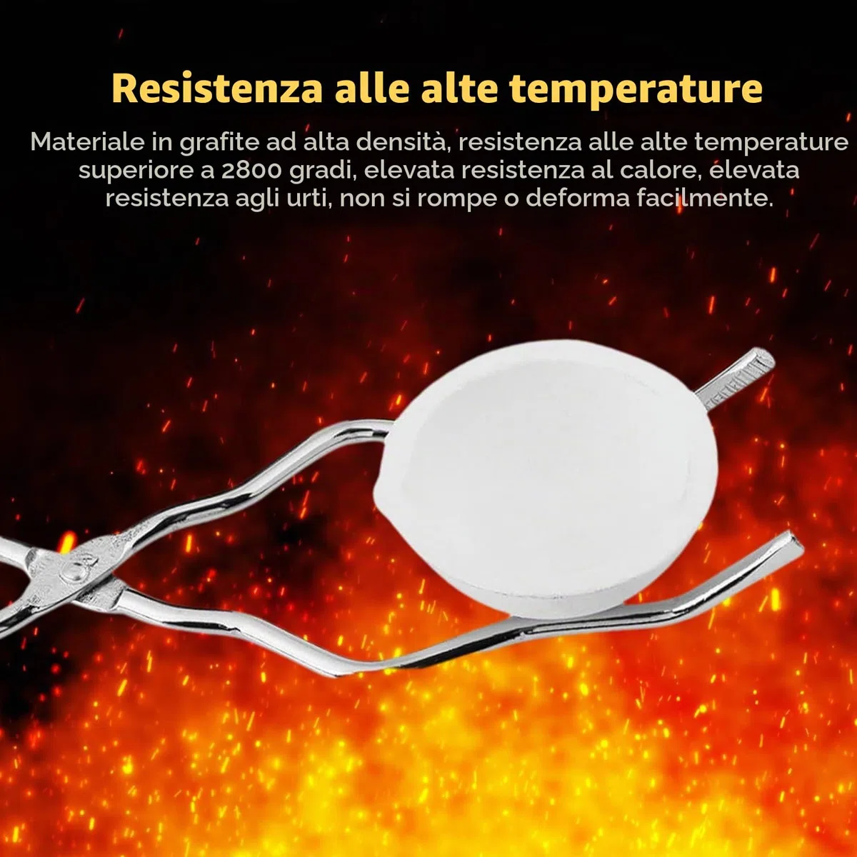 Set per Fusione Dell'oro da 4 Pezzi, Robusto e Facile da Usare, Kit Crogiolo per Fonderia, Ampia Gamma di Applicazioni, Set di Crogioli di Grafite, per Fusione di Oro, Argento e Leghe (Nero)