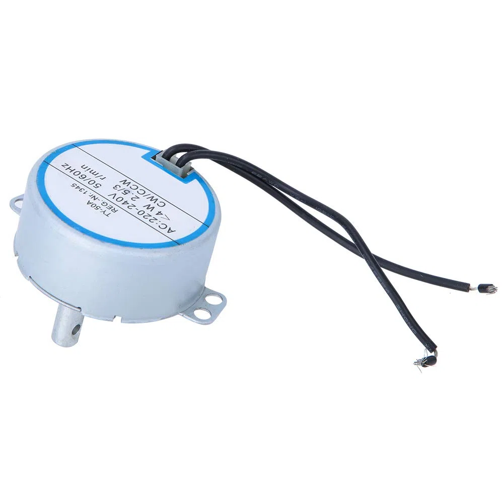 Motore Sincrono AC 220-240V 50/60Hz 4W con Direzione CW/CCW, Scatola Ingranaggi per Piattaforma Girevole e Automazione, Motore Elettrico per Ventilatore a Testa Mobile